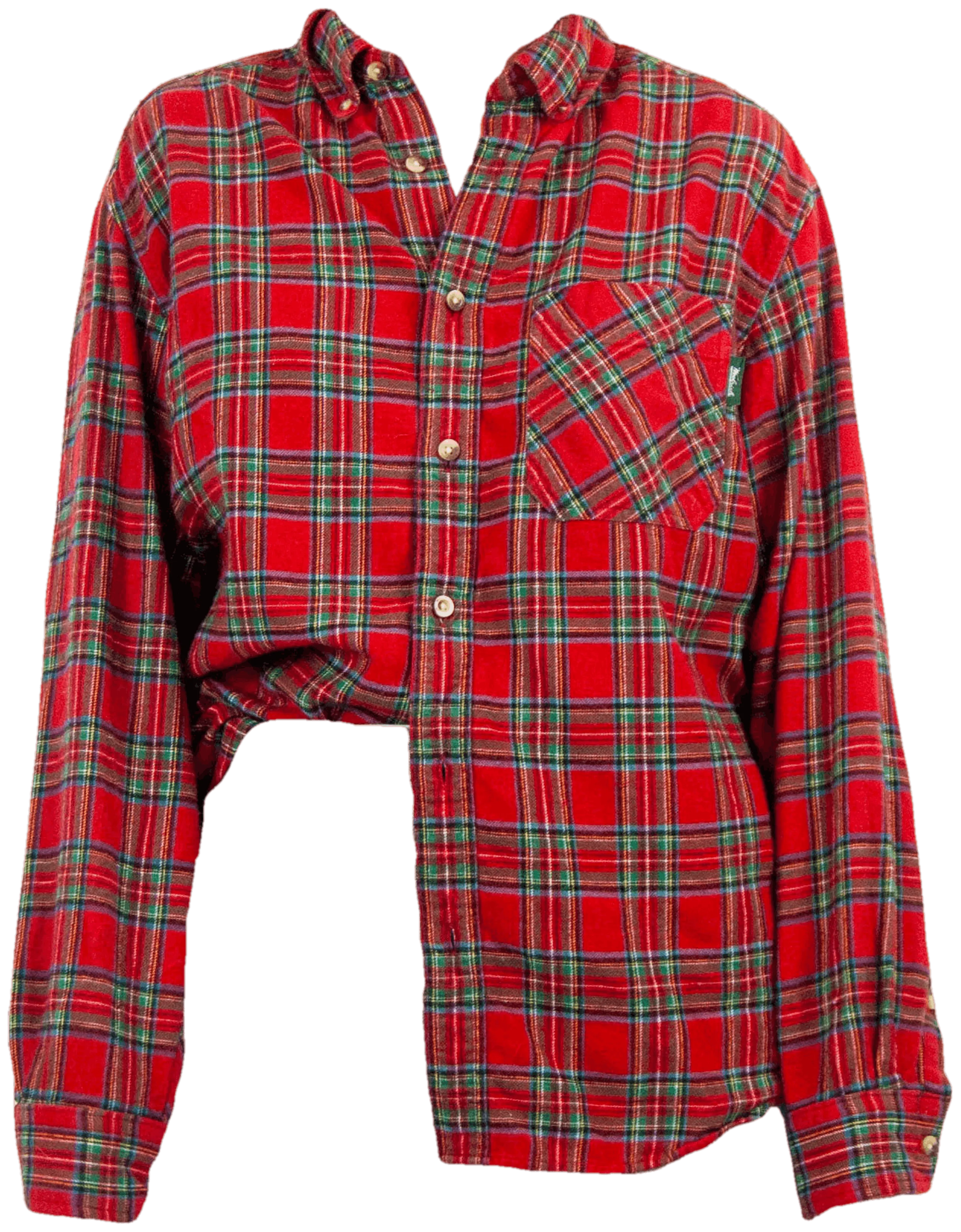 00's Red and Green Plaid Flannel Button Up by Tall Pines by Woolrich