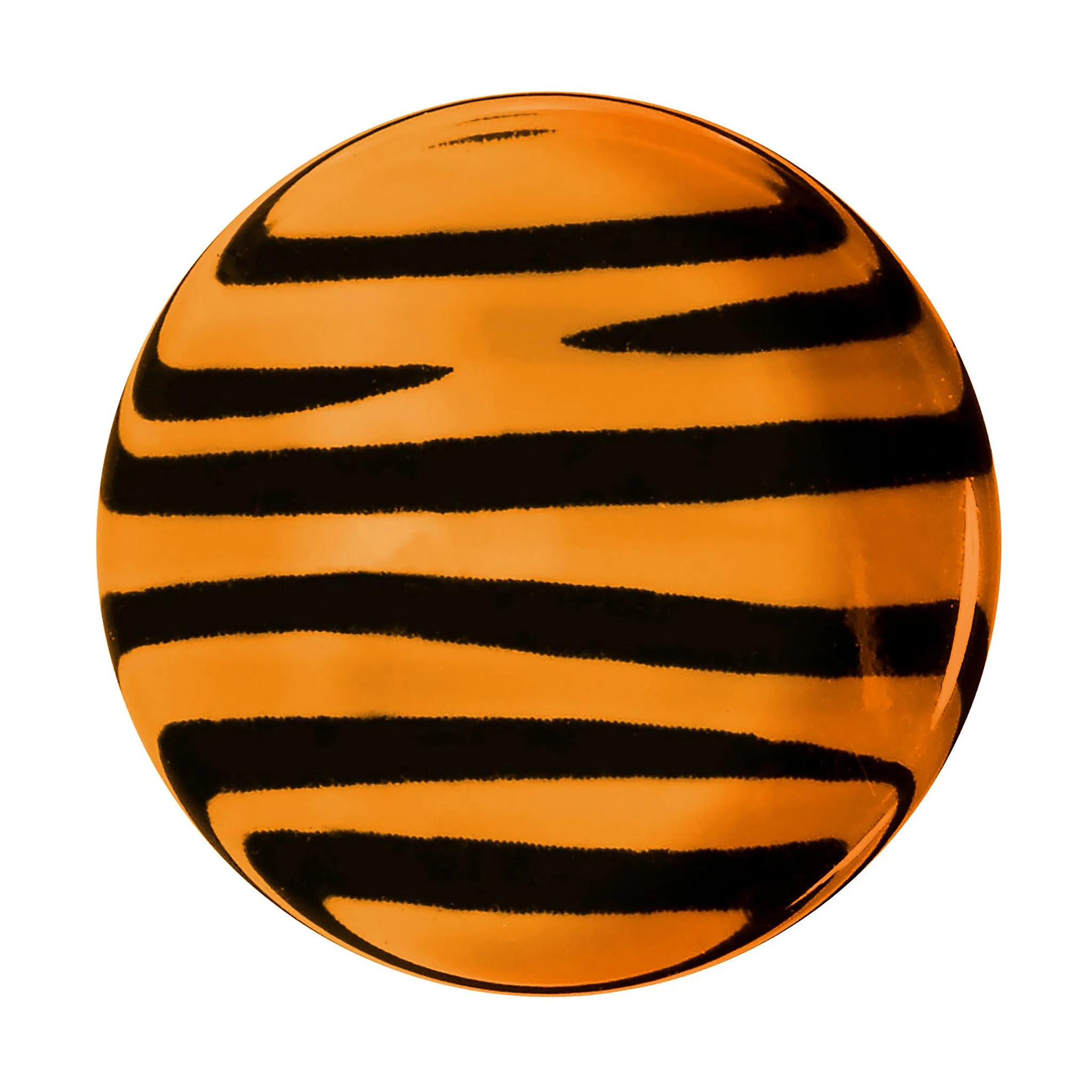 1/2 Tangerine Zebra Acrylic Saddle Plug