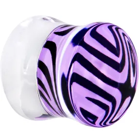 1/2 Violet Zebra Acrylic Saddle Plug