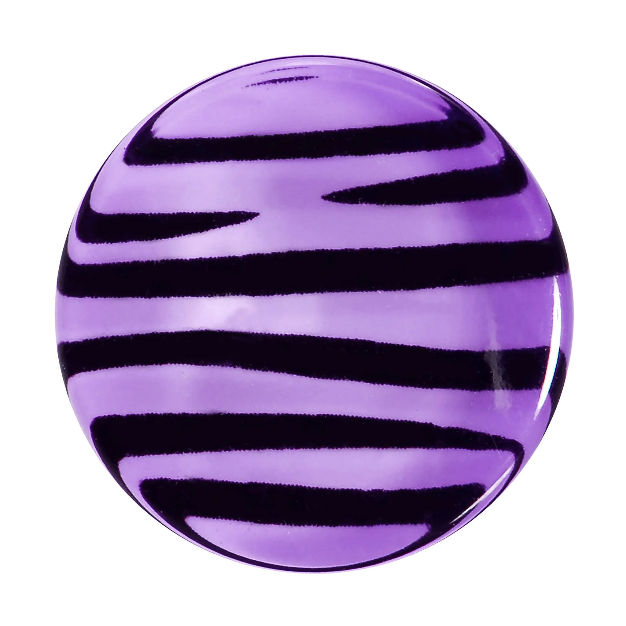 1/2 Violet Zebra Acrylic Saddle Plug