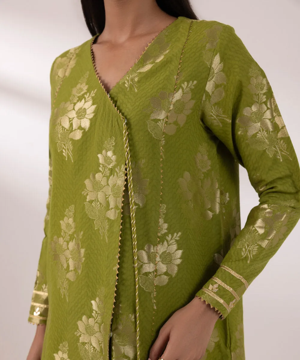 3 Piece - Embroidered Jacquard Suit