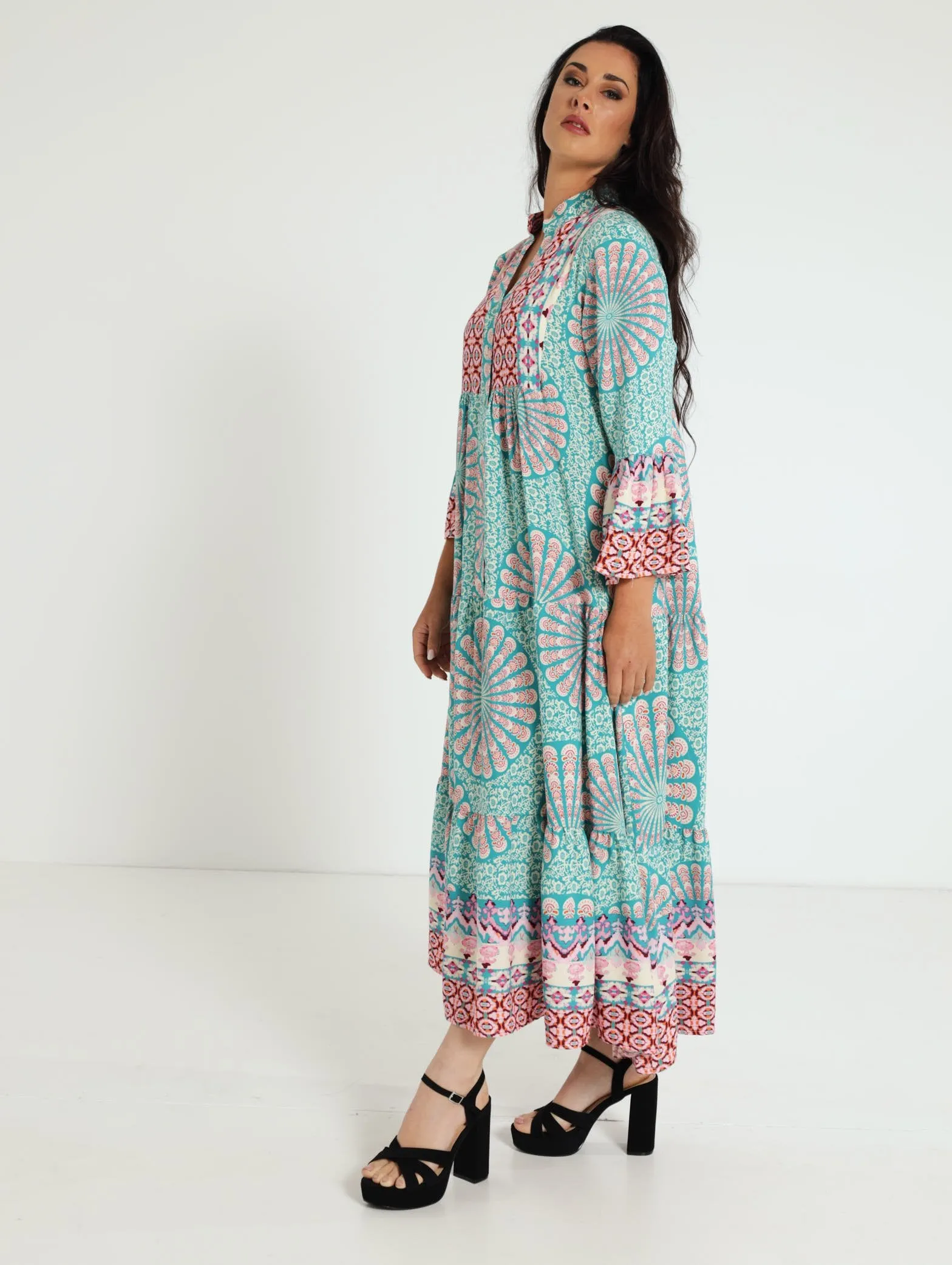 3/4 Sleeve Middle Eastern Tent Dress