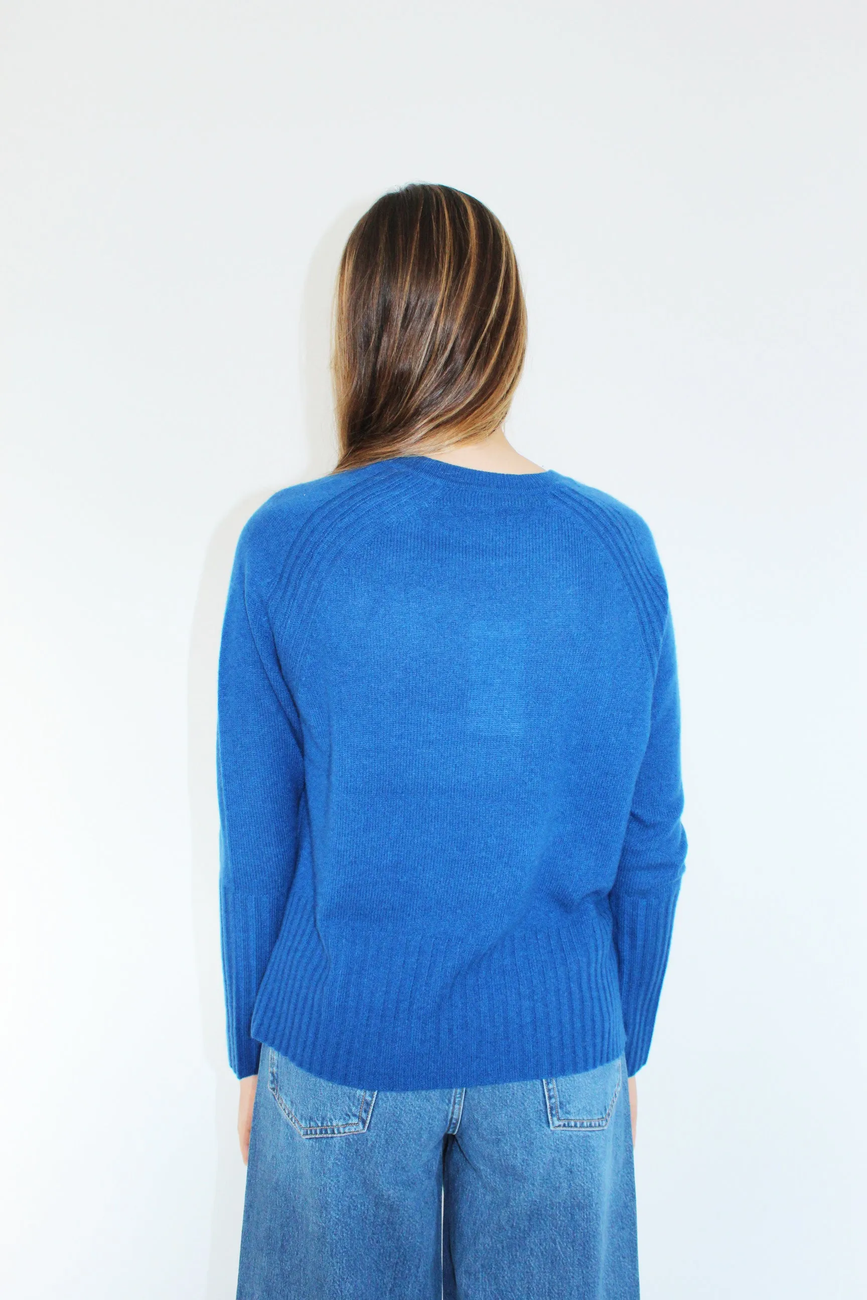 360 Freda Crewneck Knit in True Blue