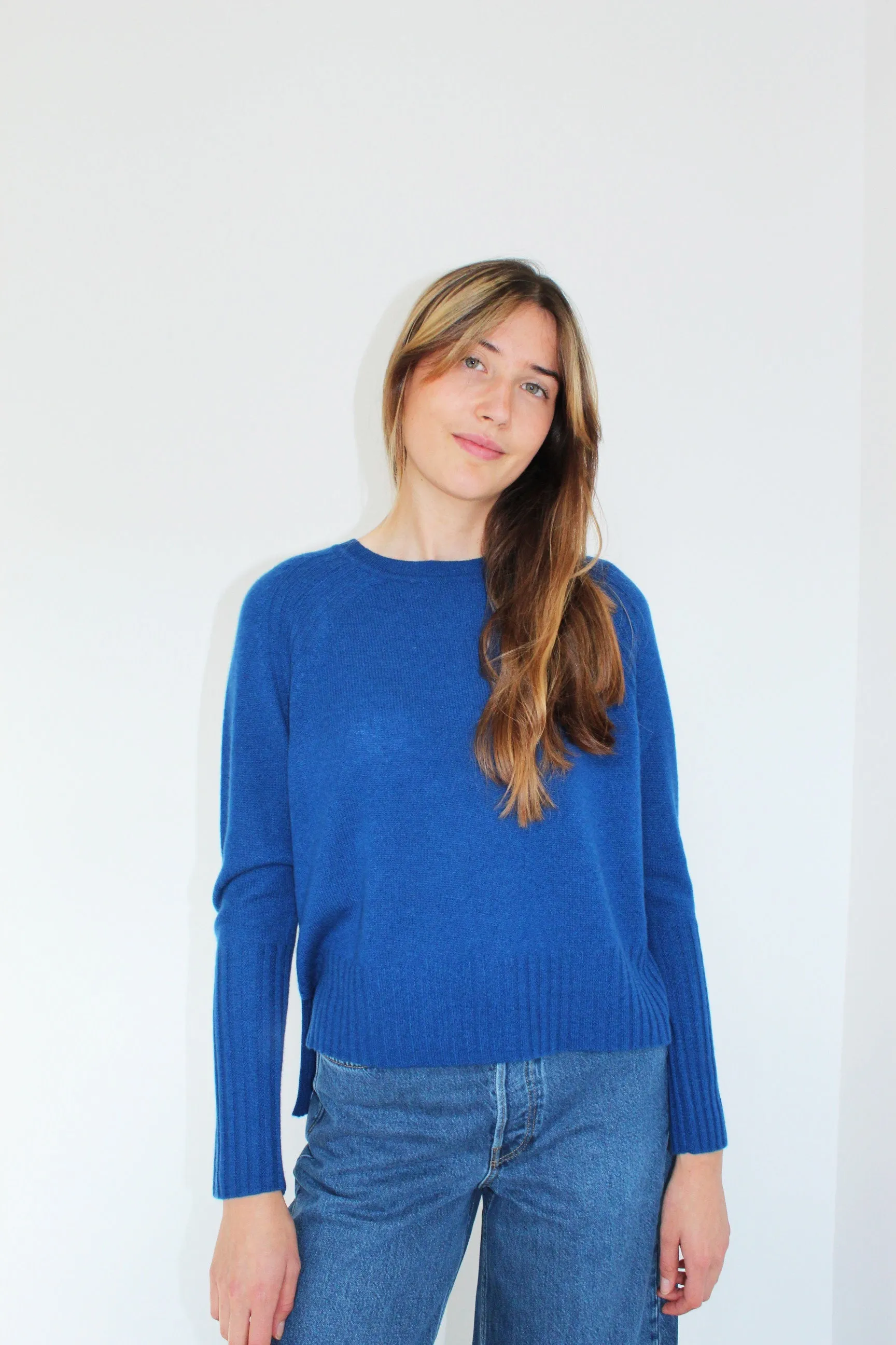 360 Freda Crewneck Knit in True Blue