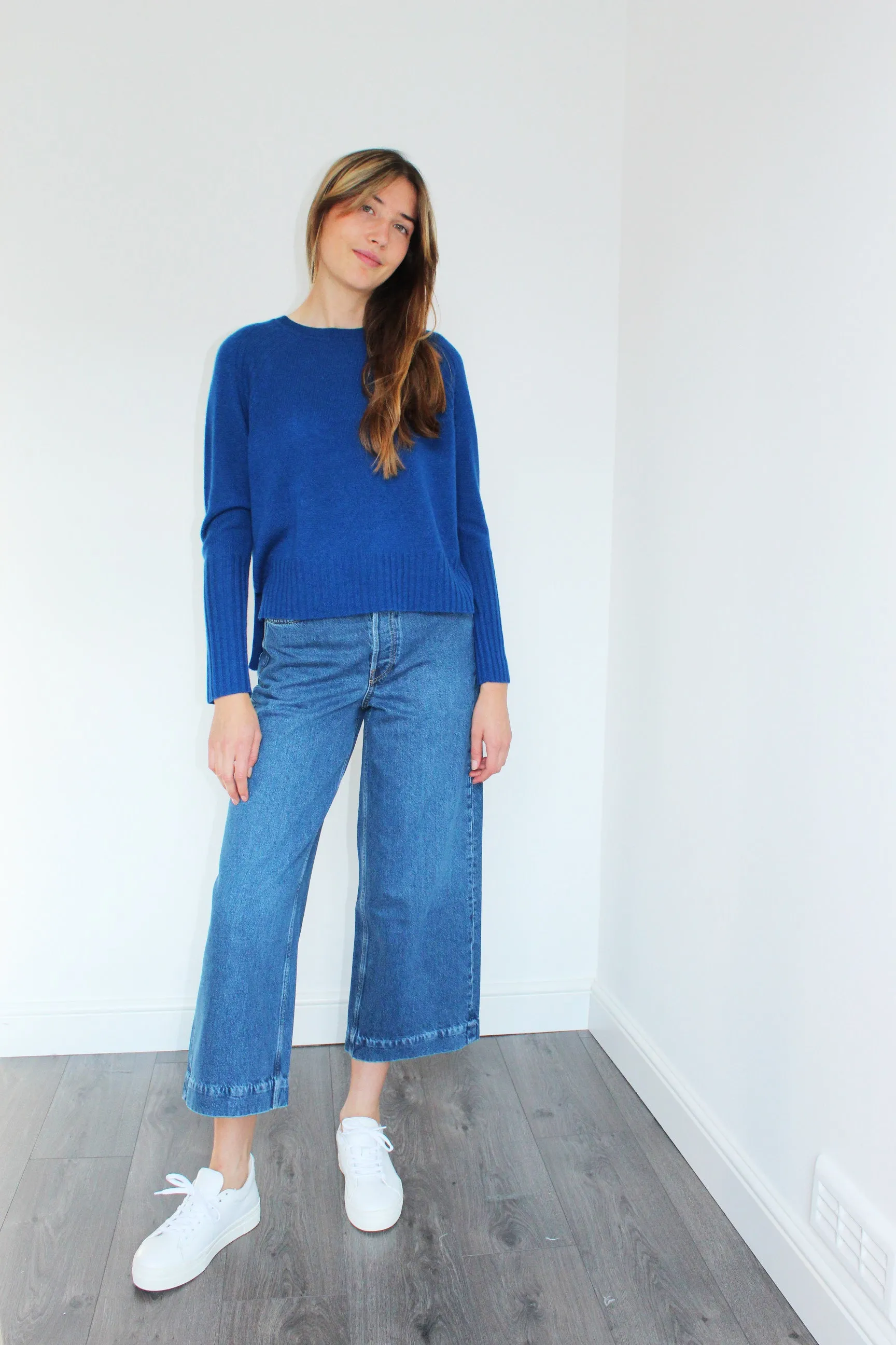 360 Freda Crewneck Knit in True Blue