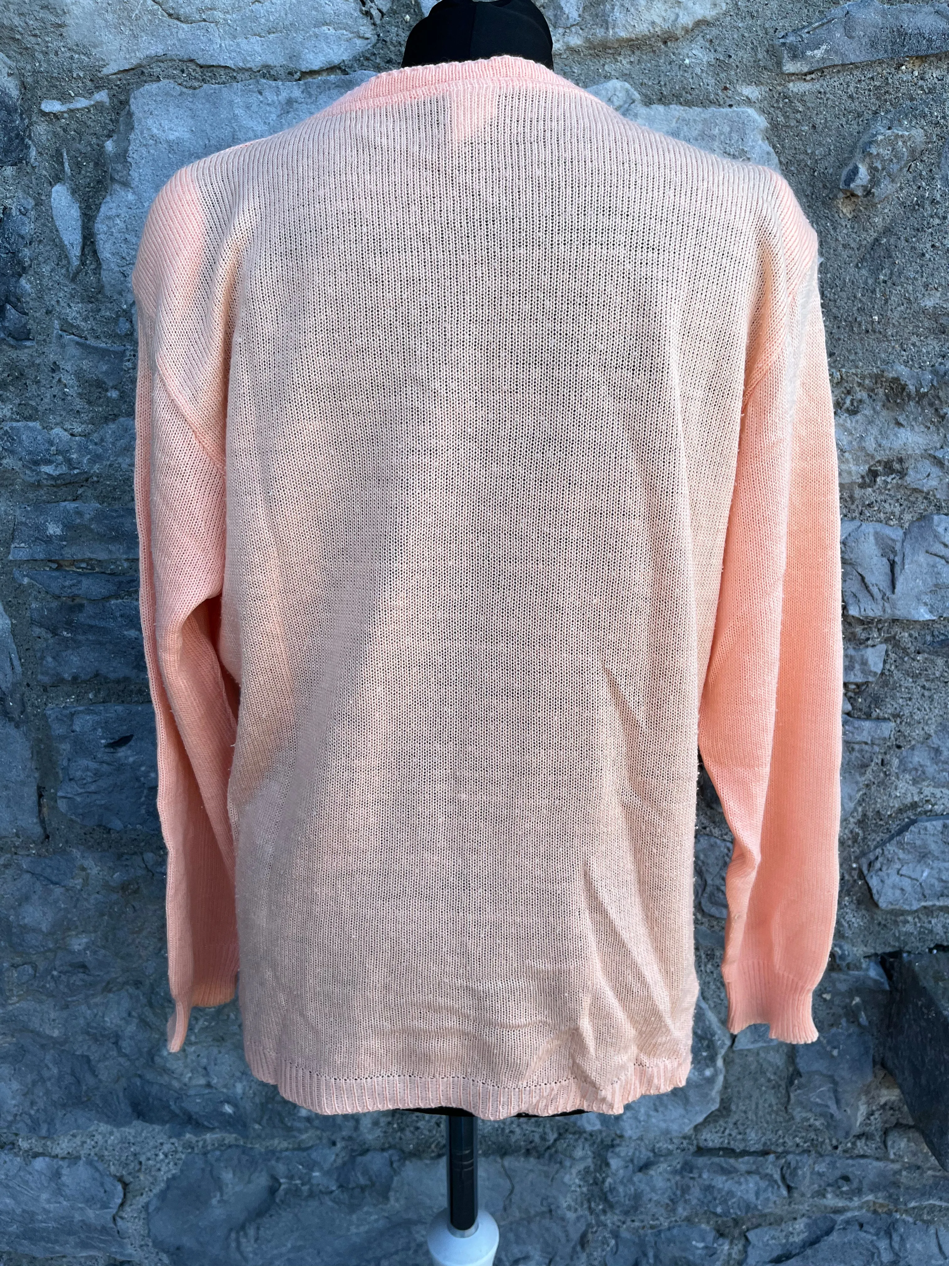 80s peach jumper uk 12-14