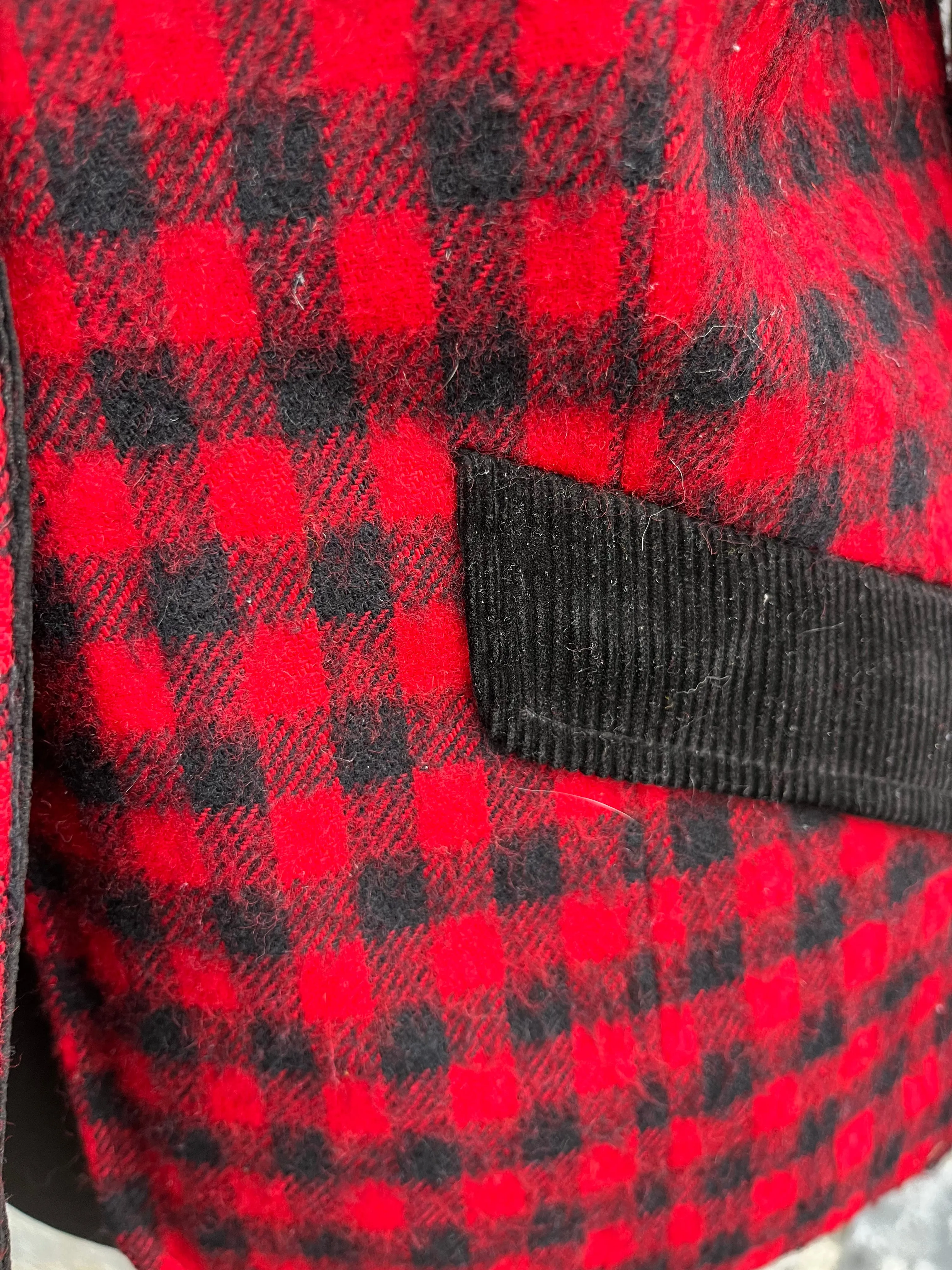 80s red check jacket uk 10-12