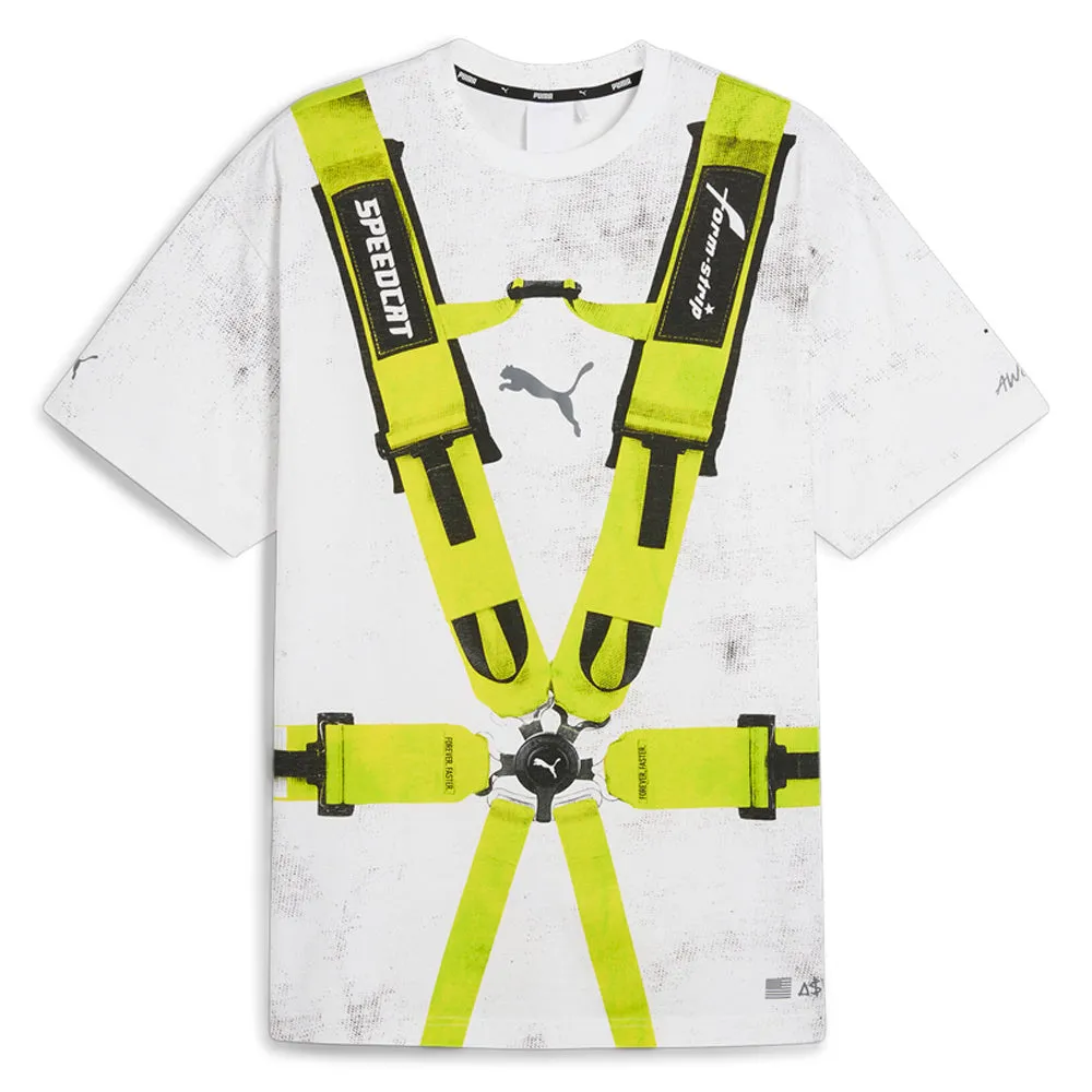 A$Ap Rocky X Distressed Seat Belt Graphic Crew Neck Short Sleeve T-Shirt