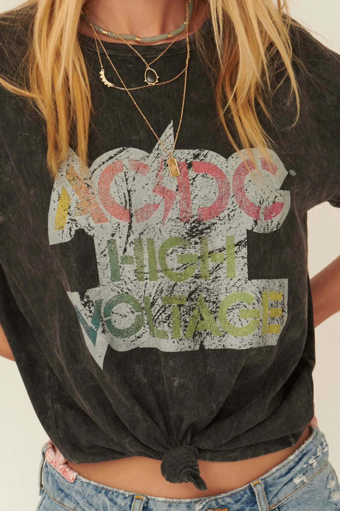 AC/DC High Voltage Vintage-Wash Graphic Tee