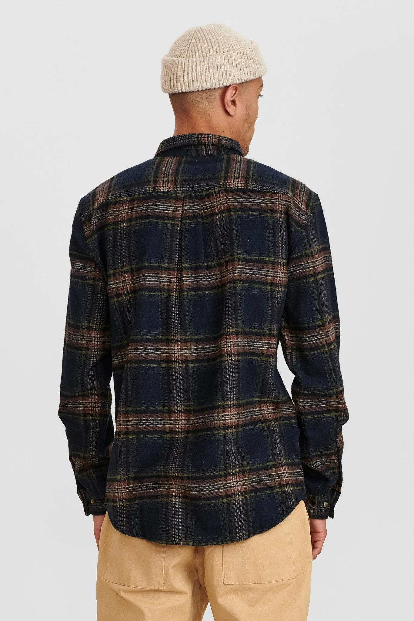 AKKONRAD BRUSHED CHECK SHIRT - Deep forrest