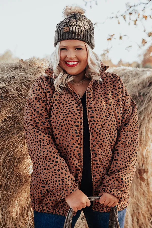 Alps And Cocoa Leopard Jacket    Curves