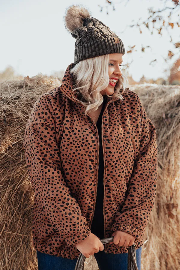 Alps And Cocoa Leopard Jacket    Curves