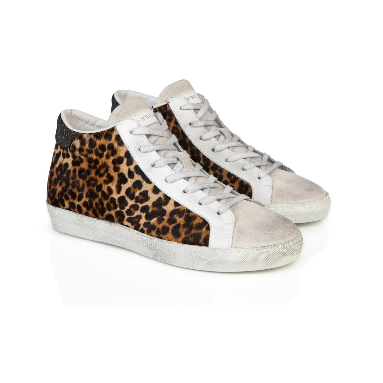 Alto: Leopard Print High Top Trainers