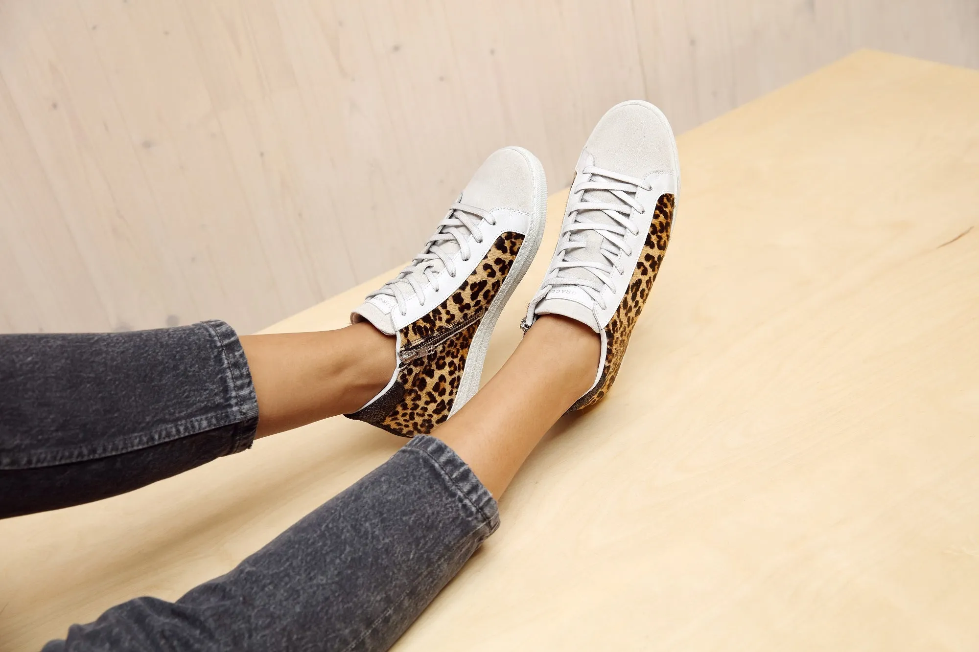 Alto: Leopard Print High Top Trainers