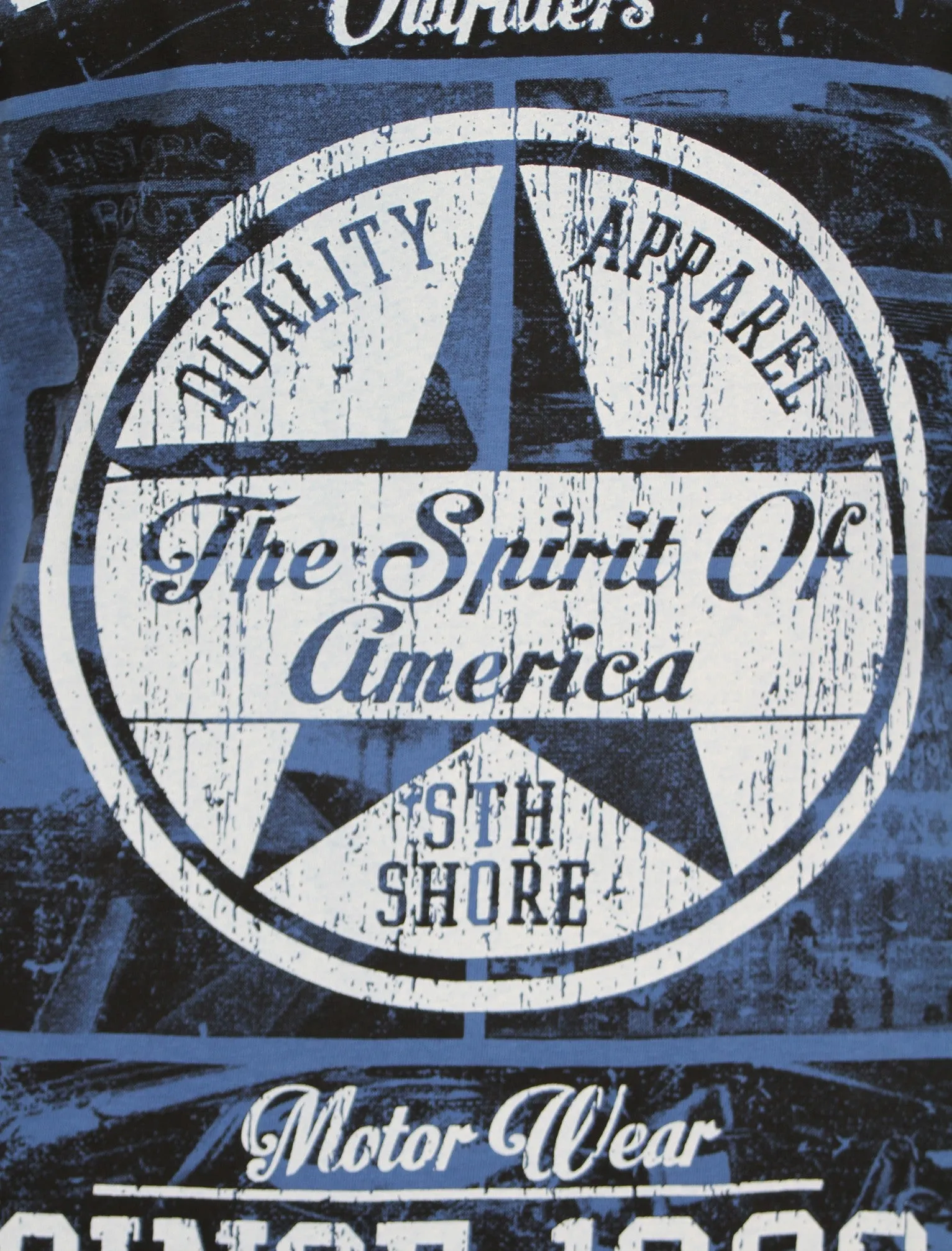 American Spirit Print T-Shirt in Federal Blue  - South Shore