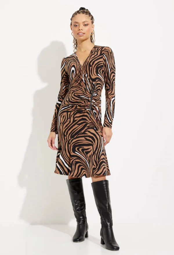 Animal Print Side Zip Dress