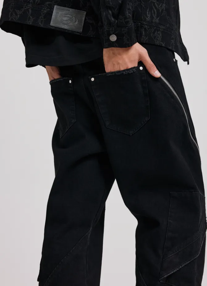 ANTIDOTE Zipper Micro Denim Pants