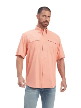 Ariat 10041123 Mens VentTEK Outbound Classic Fit Shirt Peach Pink - D -