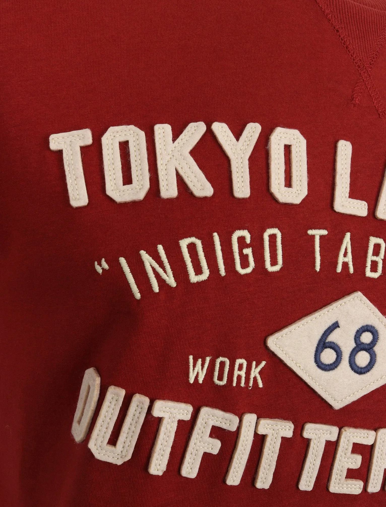 Athensburg Applique Cotton T-Shirt In Tibetan Red - Tokyo Laundry