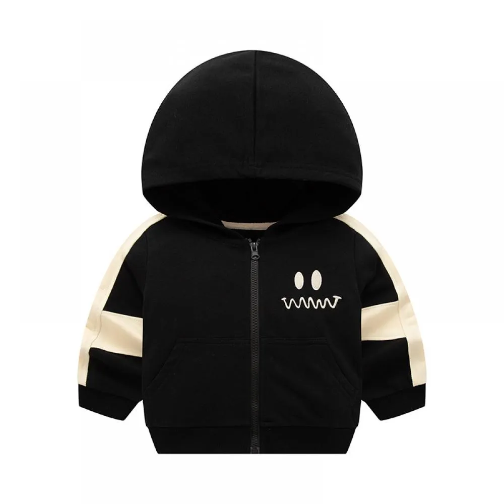 Autumn Winter Children's Hooded Coat Colorblock Boys Top Wholesale Boys Clothes