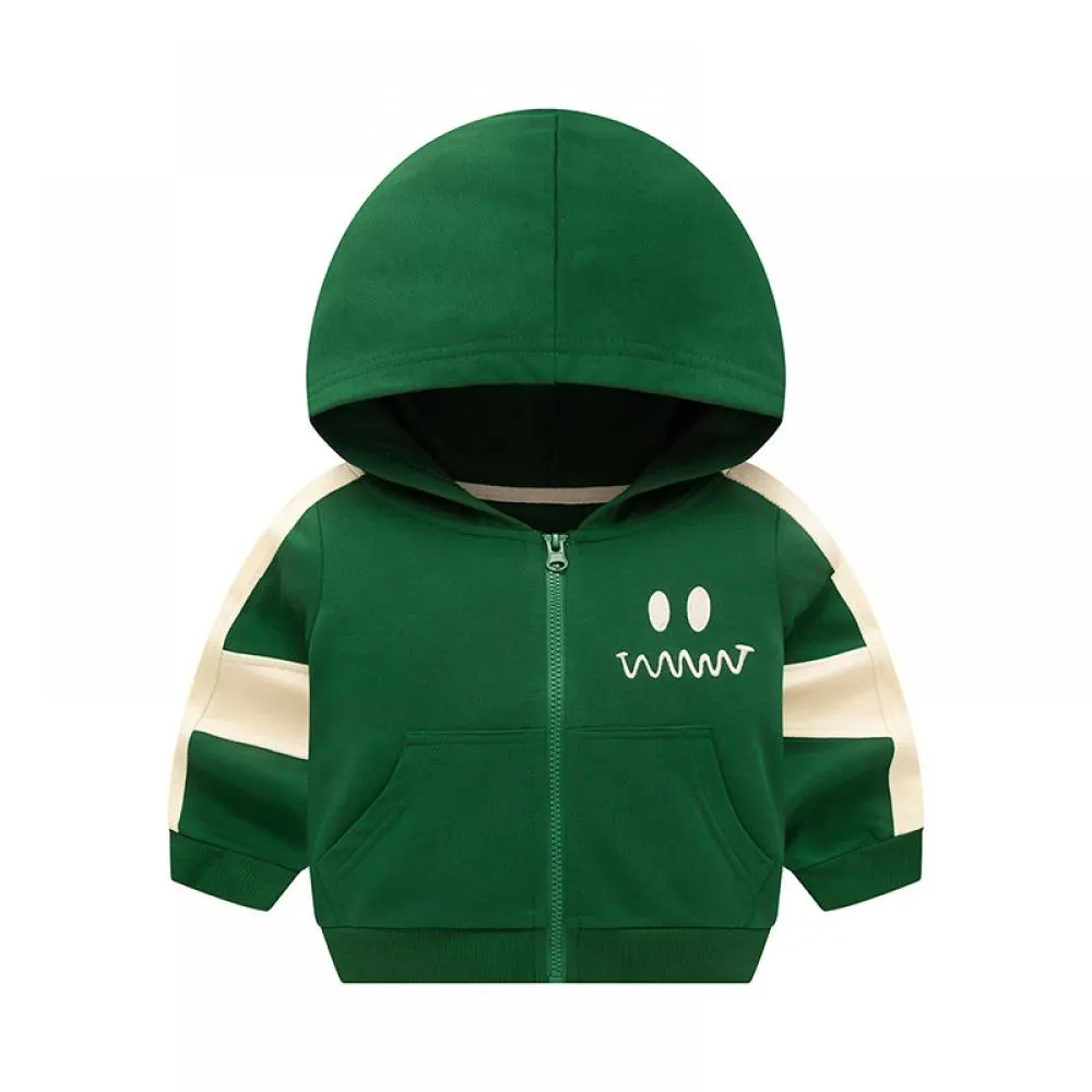 Autumn Winter Children's Hooded Coat Colorblock Boys Top Wholesale Boys Clothes