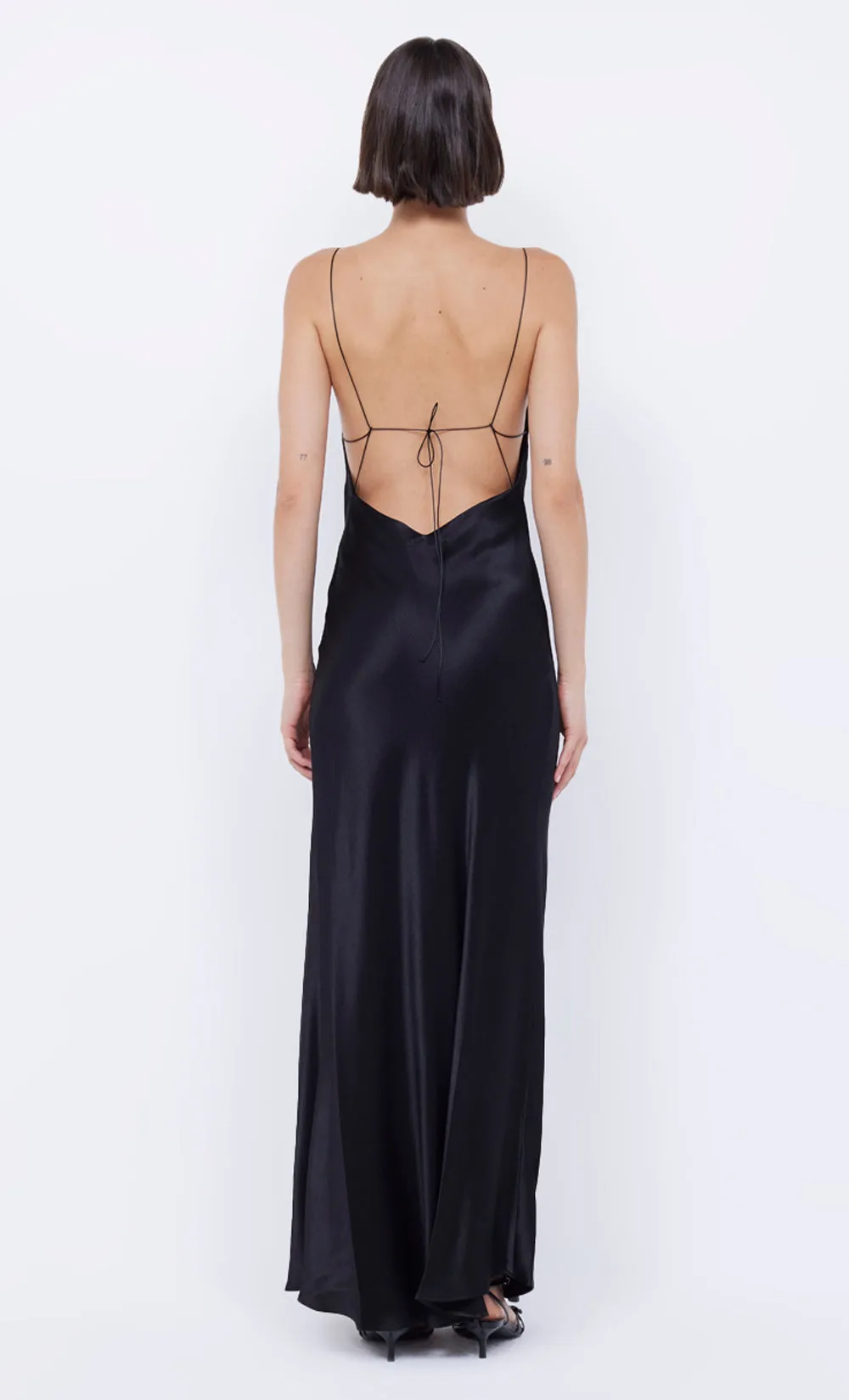 AYALA COWL MAXI DRESS - BLACK