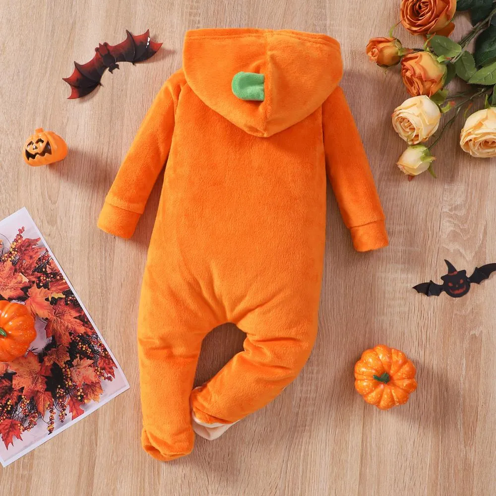 Baby Colorblock Hooded Long Sleeve Halloween One Piece Wholesale Baby Clothes