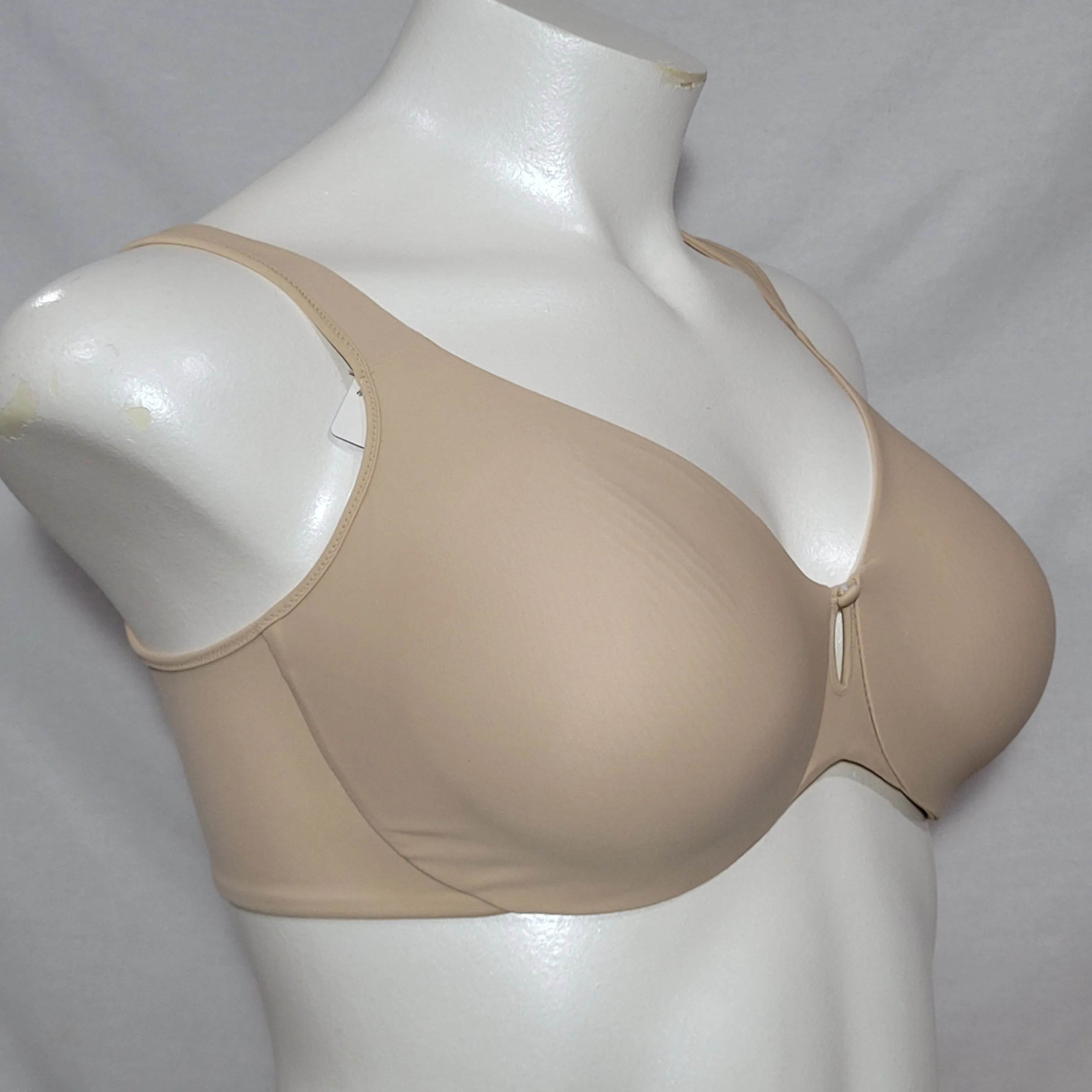 Bali B543 Silky Smooth Seamless Cup Cushioned Underwire Bra 38DD Nude NWT