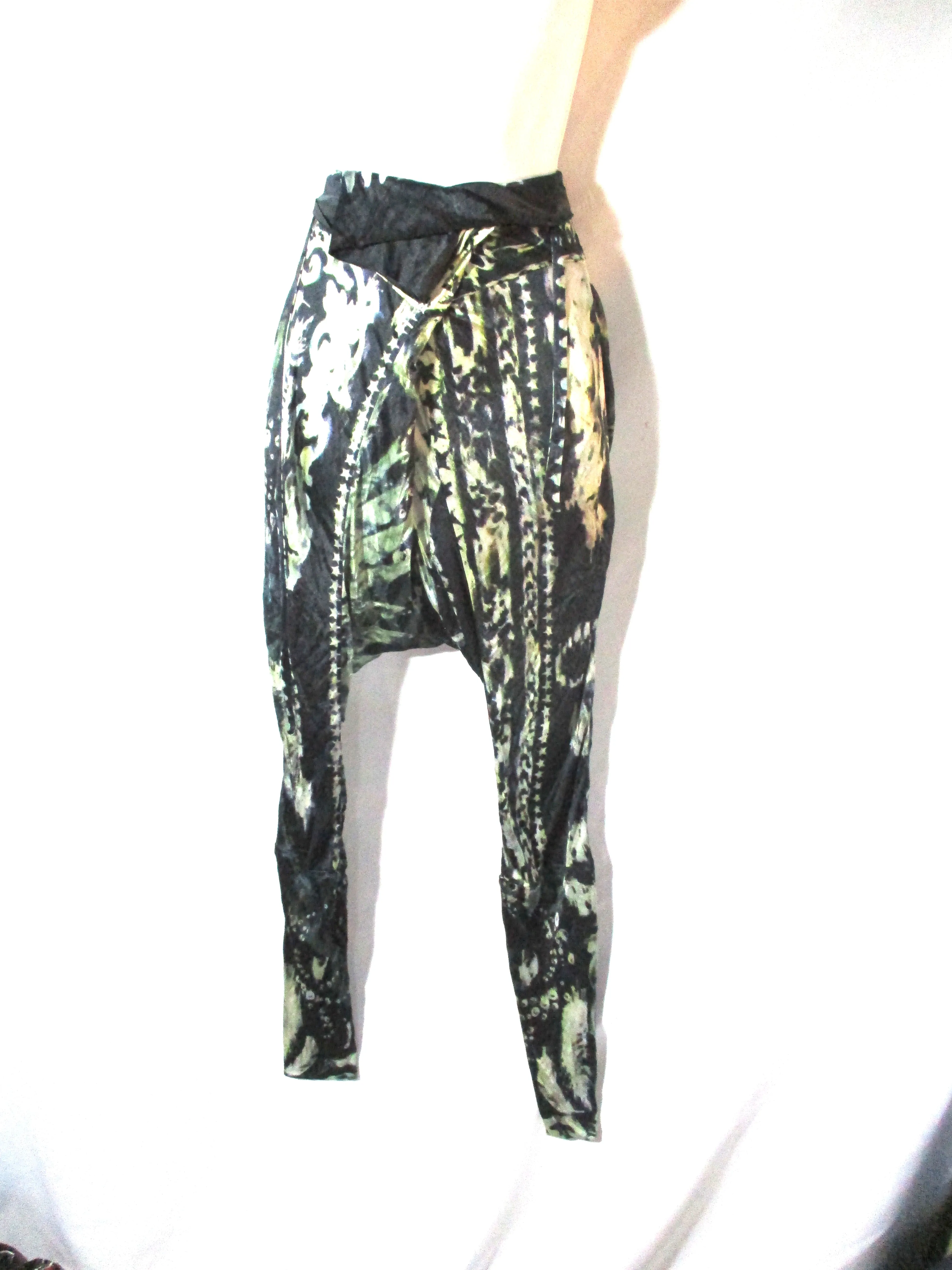 BALMAIN PARIS Hip Hop Pant 38 STAR BATIK LEOPARD Boho Trouser