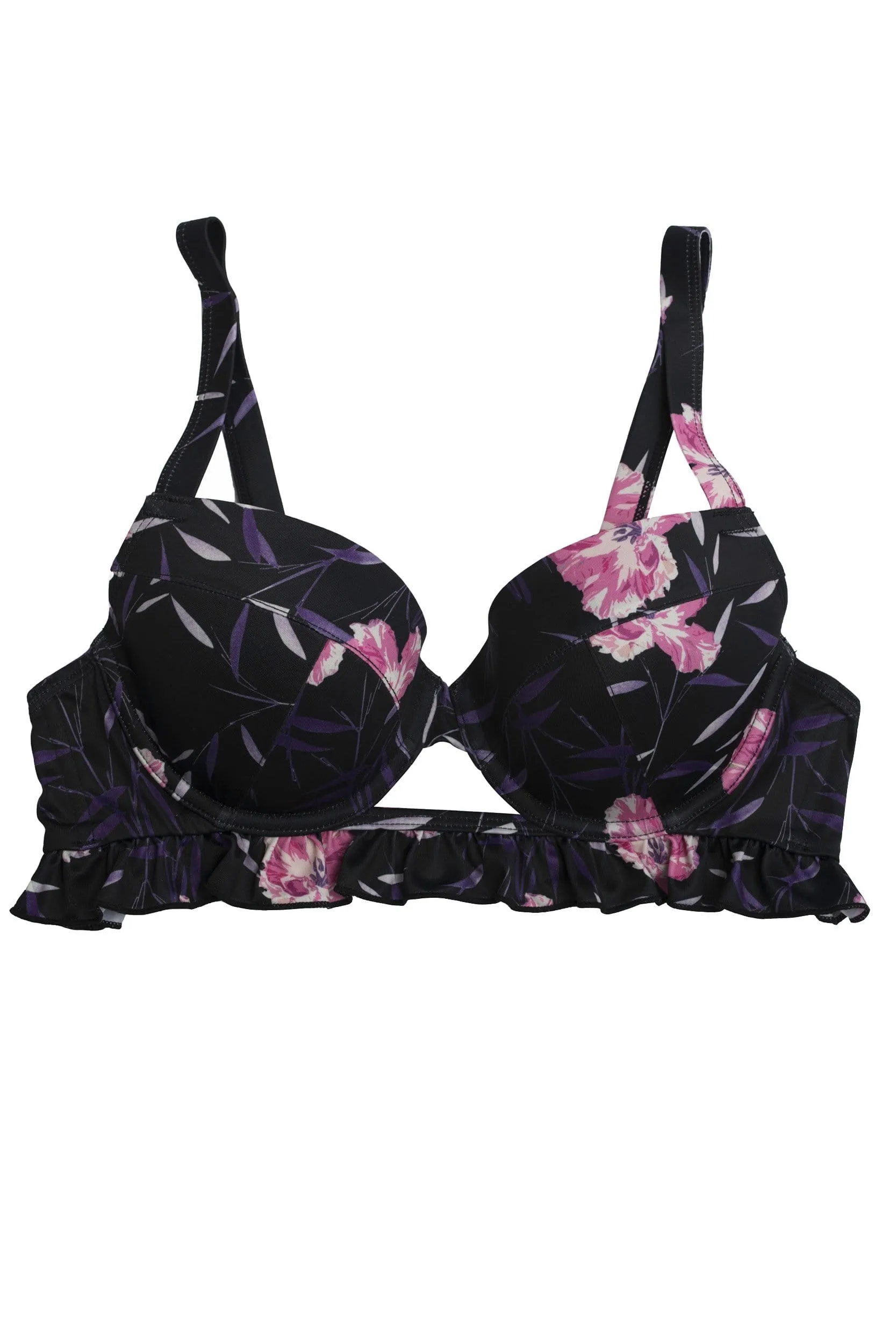 Bamboo Floral Push Up Bikini Top B - G Cups