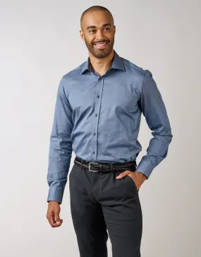 Barbican Blue & Black Textured Shirt