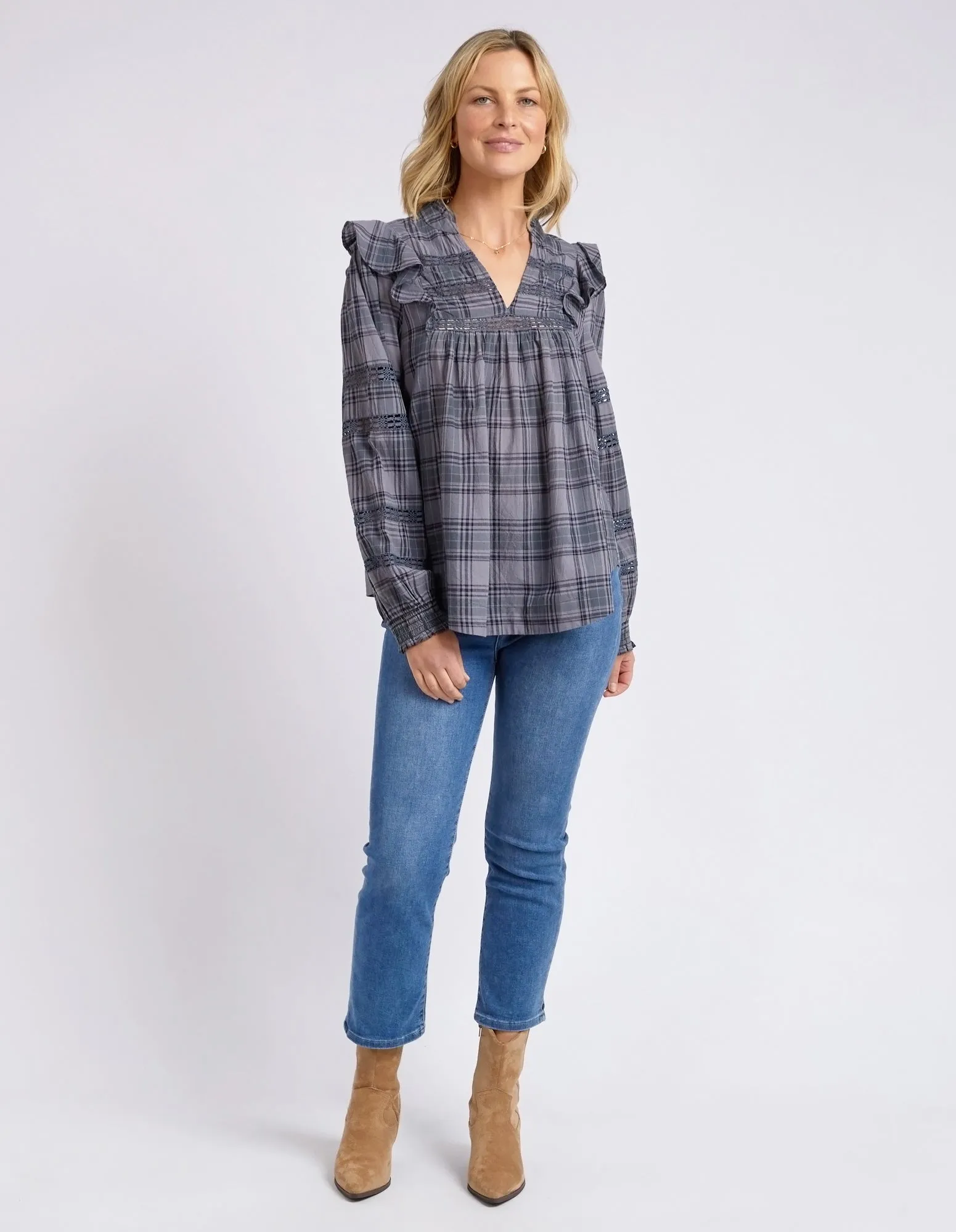 Beth Check Blouse