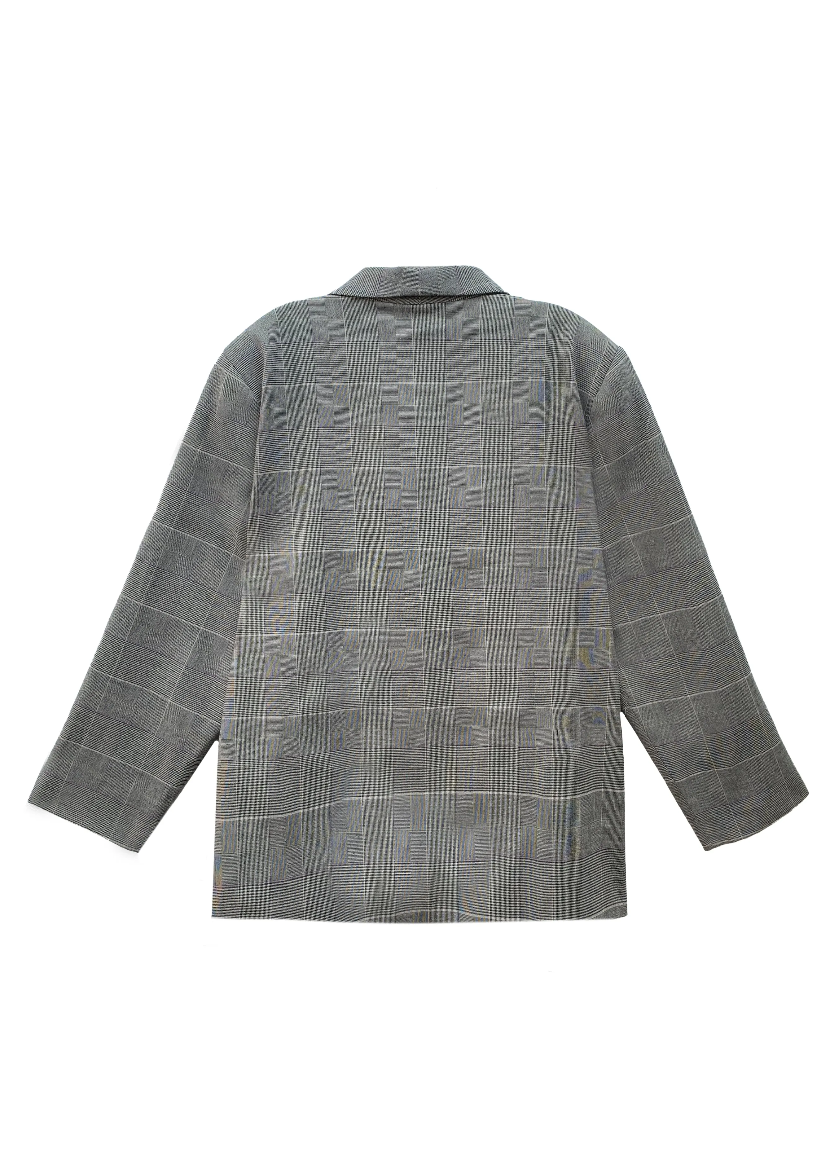 Bett Soft Tailored Blazer - Large Taupe Glen Plaid - BAACALxBECCA