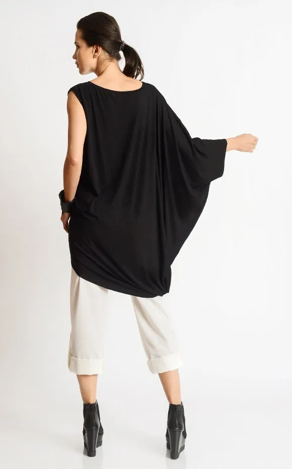 Black Asymmetric Tunic