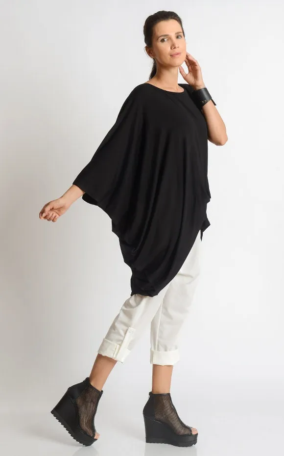 Black Asymmetric Tunic