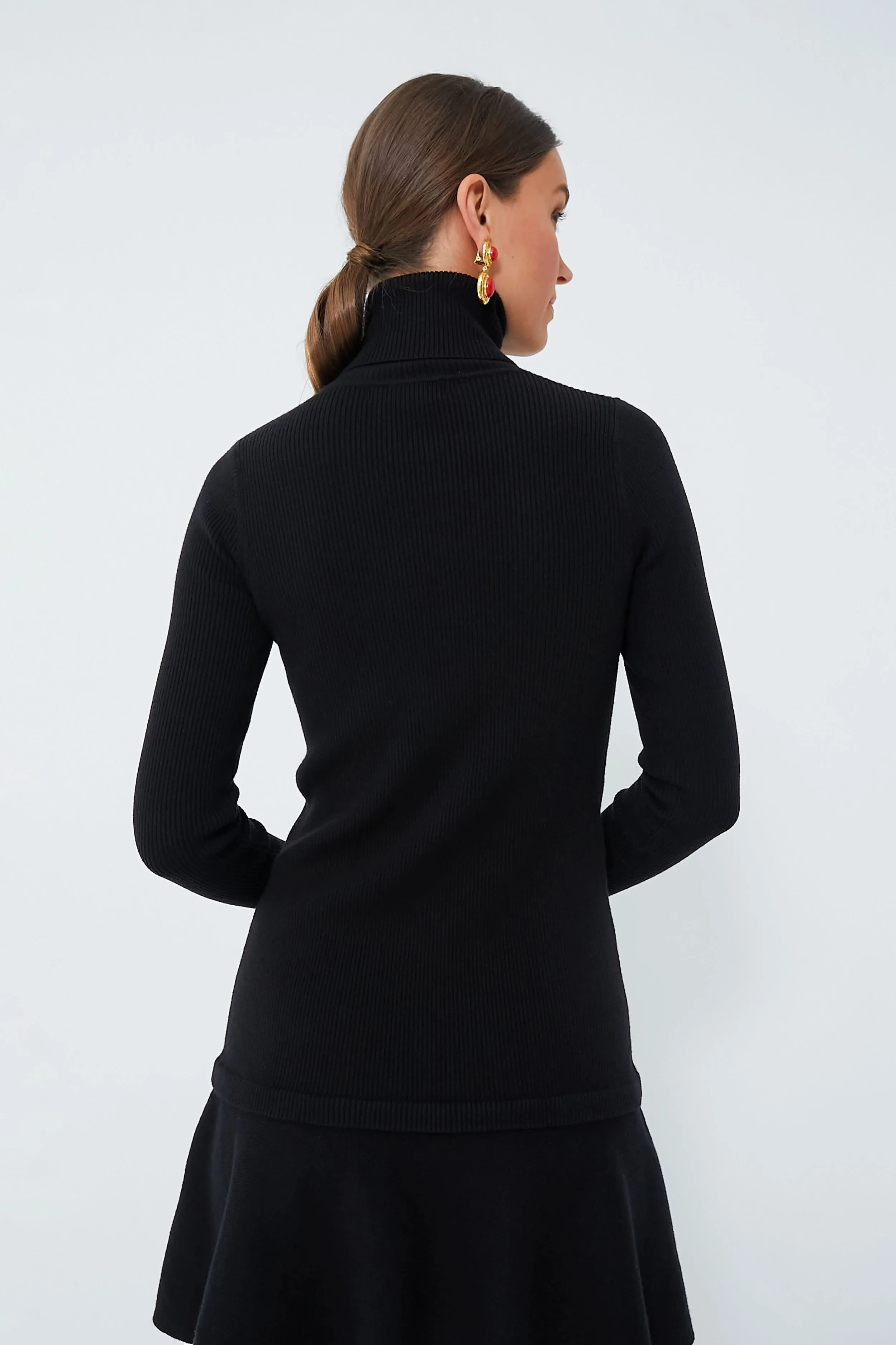 Black Baxter Turtleneck Dress