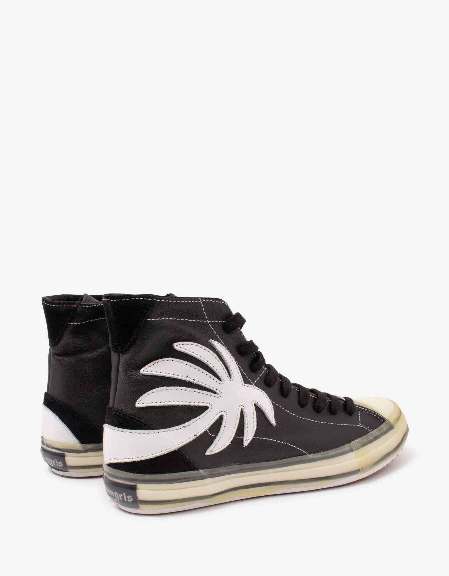 Black Palm Tree High Top Trainers