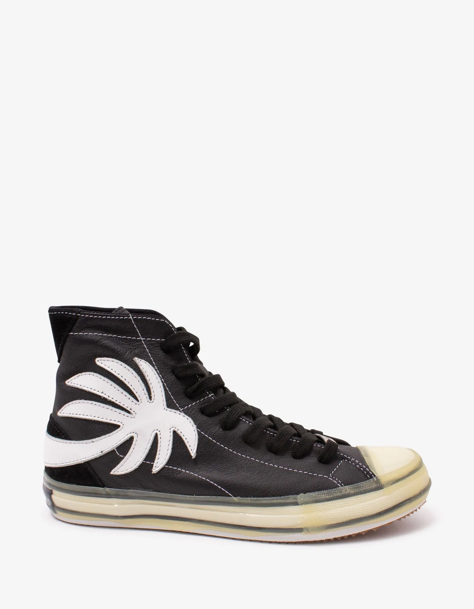 Black Palm Tree High Top Trainers