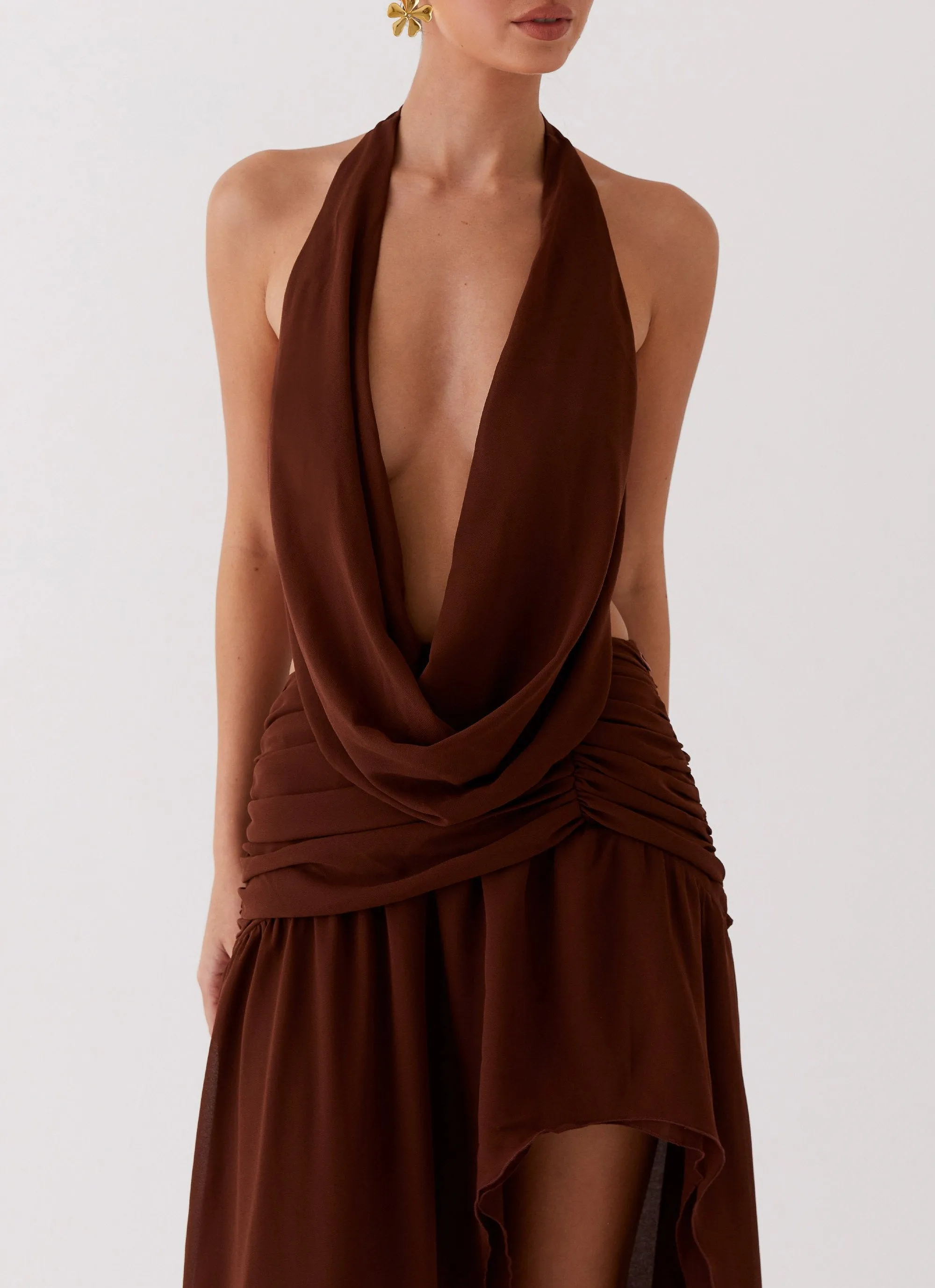 Blake Rose Maxi Dress - Brown