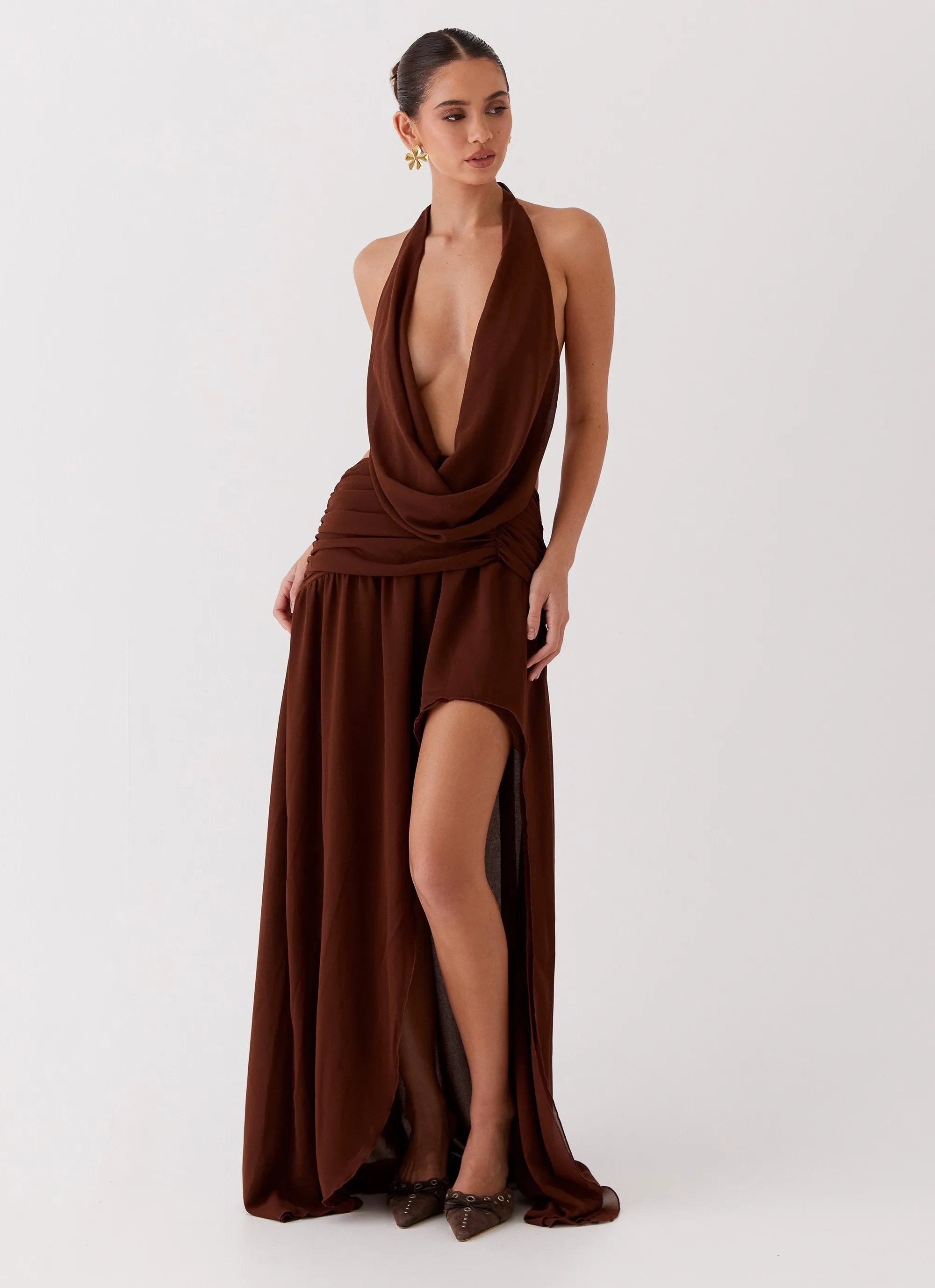 Blake Rose Maxi Dress - Brown