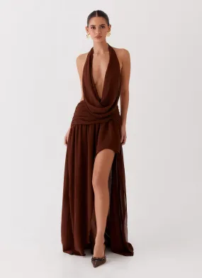 Blake Rose Maxi Dress - Brown