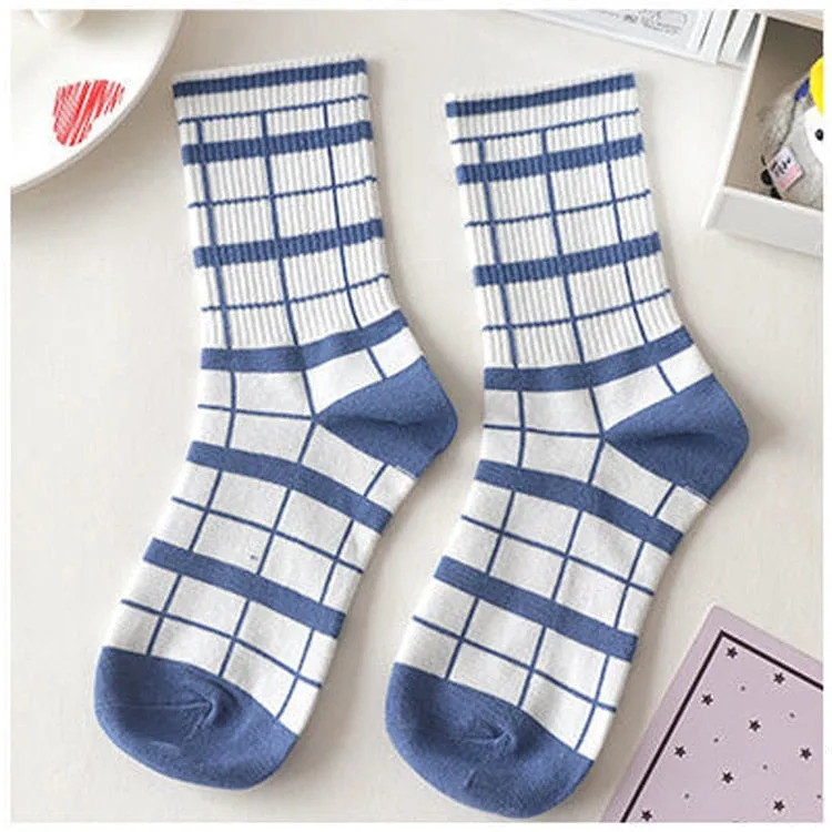 Blue Textured Teddy Bear Socks