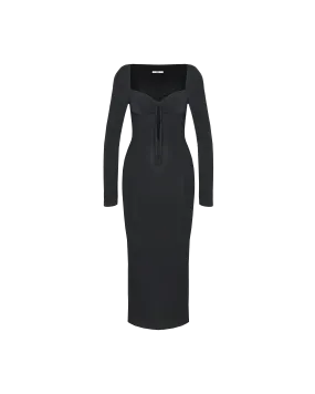 BOBBI TIE DRESS BLACK