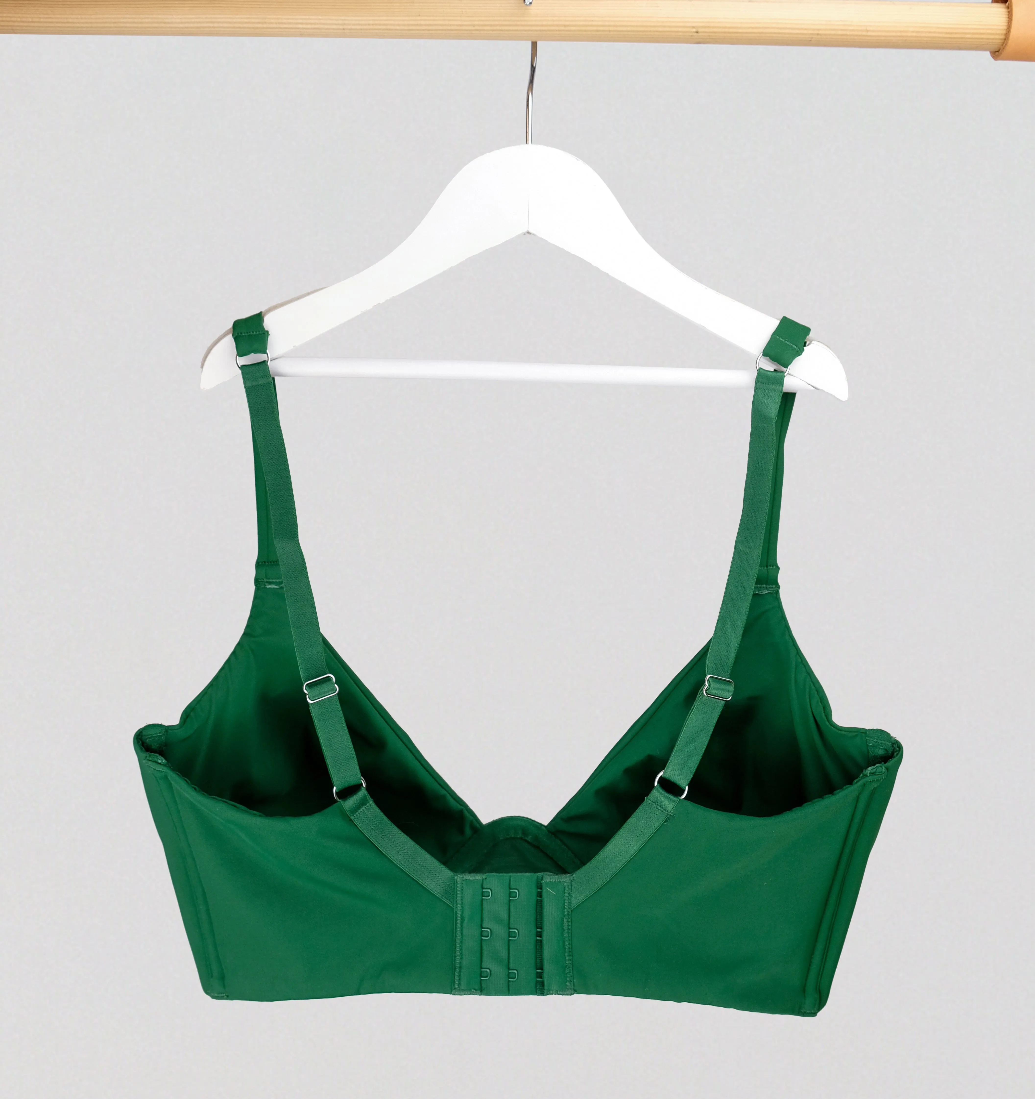 Body contour underwired longline bralette [Forest Green]