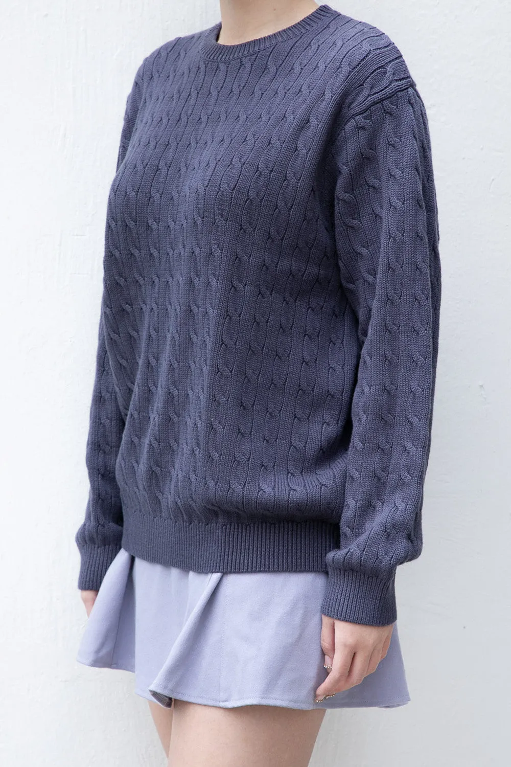 Brianna Cotton Cable Knit Sweater