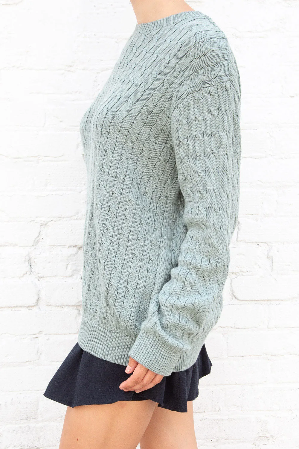 Brianna Cotton Cable Knit Sweater