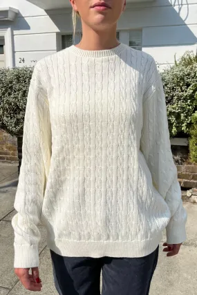 Brianna Cotton Cable Knit Sweater