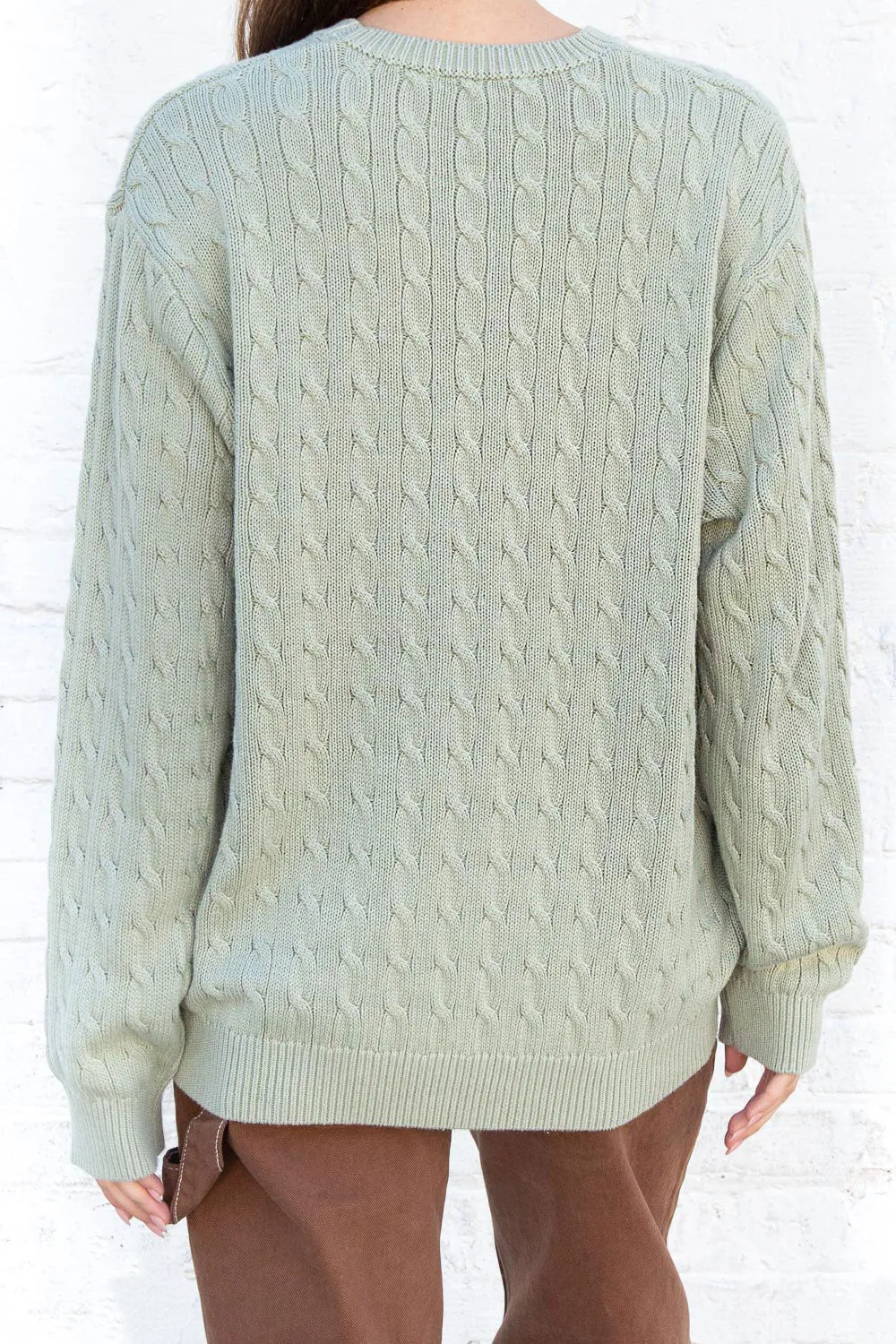 Brianna Cotton Cable Knit Sweater