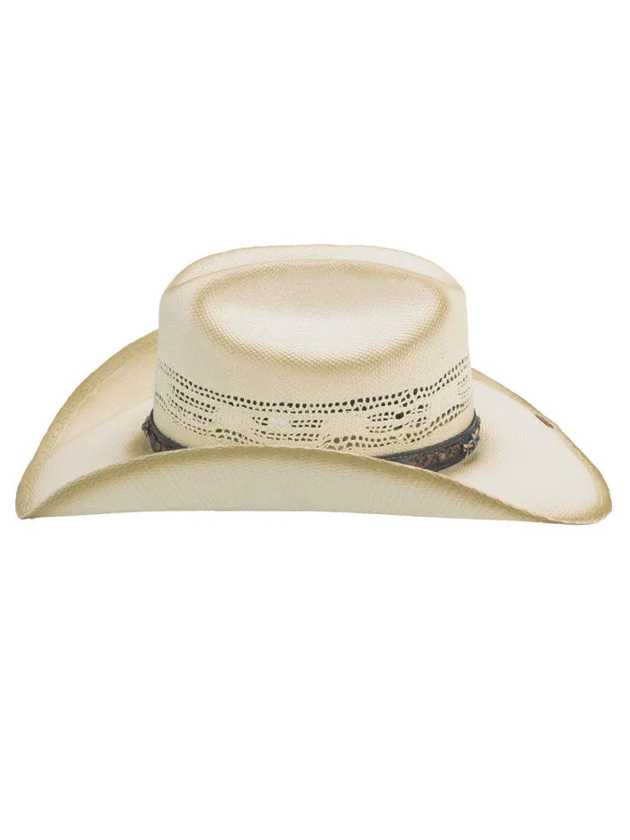 Bullhide BARB WIRE 5090 Bangora Straw Hat Natural Distressed