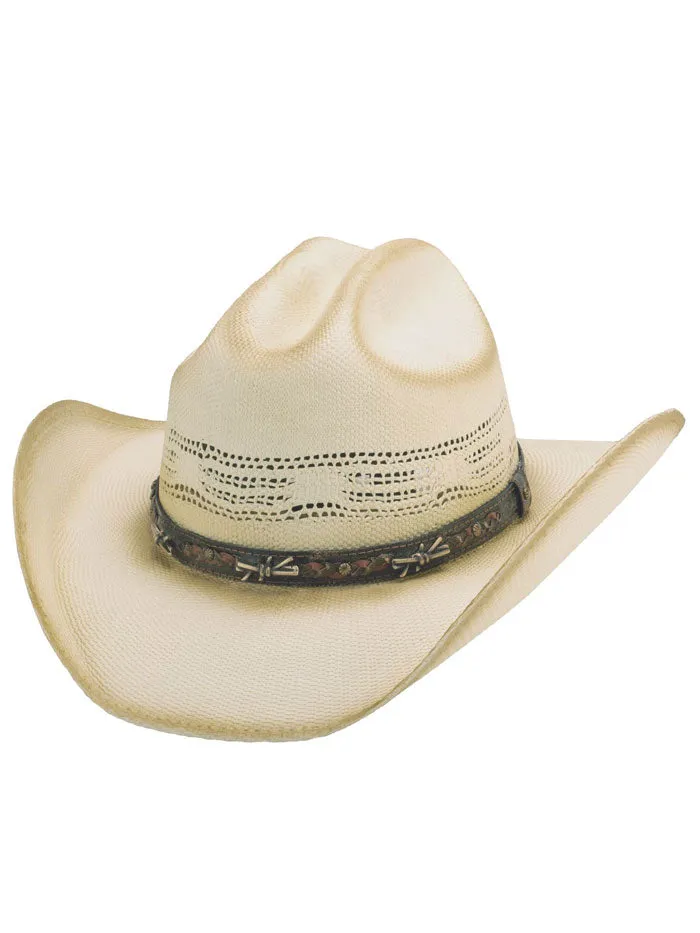 Bullhide BARB WIRE 5090 Bangora Straw Hat Natural Distressed